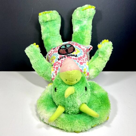 Build A Bear Green Triceratops Dinosaur 18" Plush with Sequins and Dot Tank - Picture 11 of 11